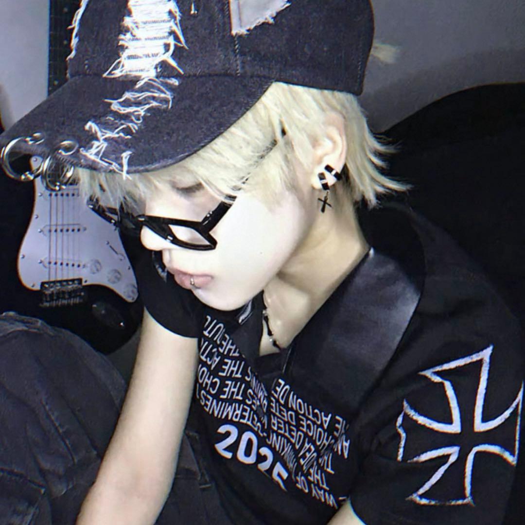 トップス DETW 25SS Dark PU Leather Polo Tee