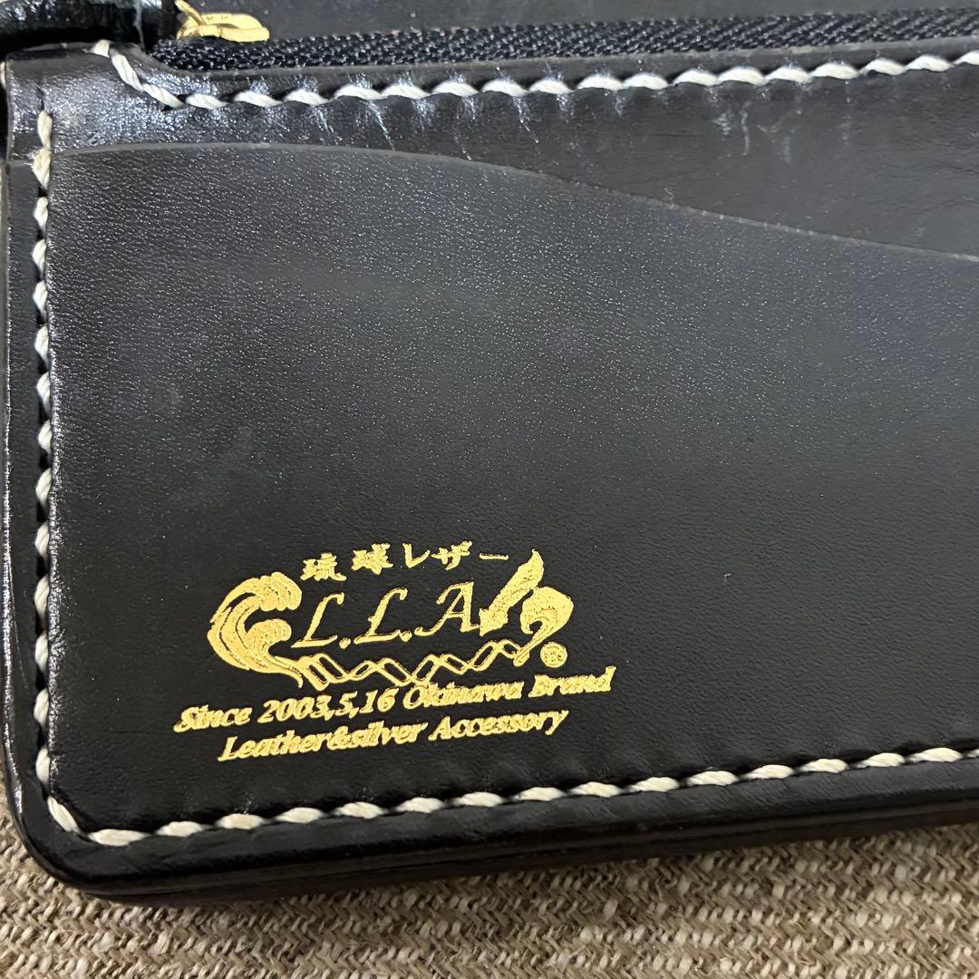 長財布 琉球レザー L.L.A 首里織 ロングウォレット