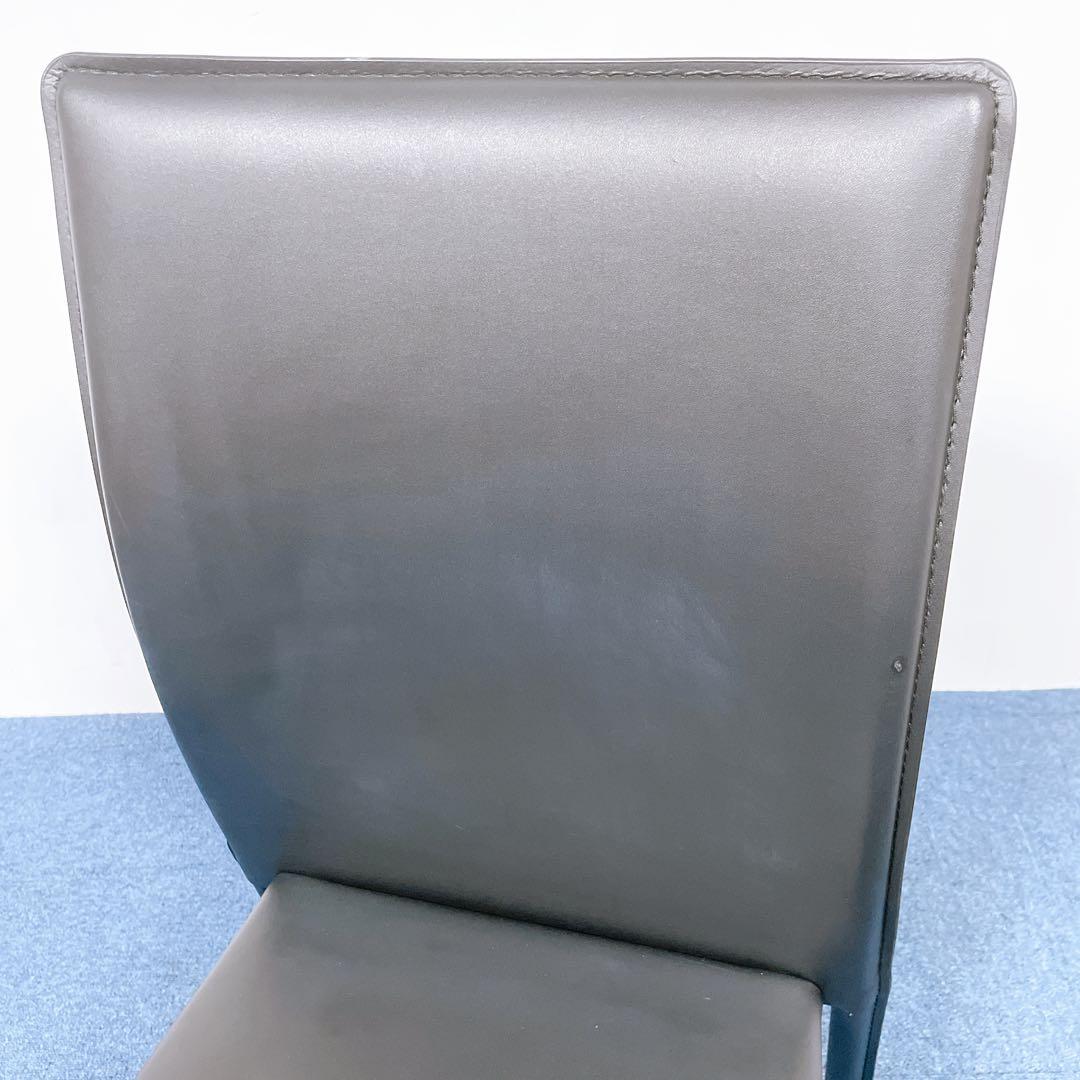 【未使用送料込】あずま工芸 レザーダイニングチェア 黒 2脚セット②