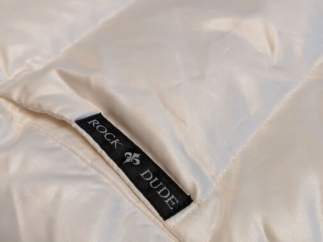 ロックデュード　ダウンジャケット　異素材　ニット　パーカー　ゴルフ　ウェア　白