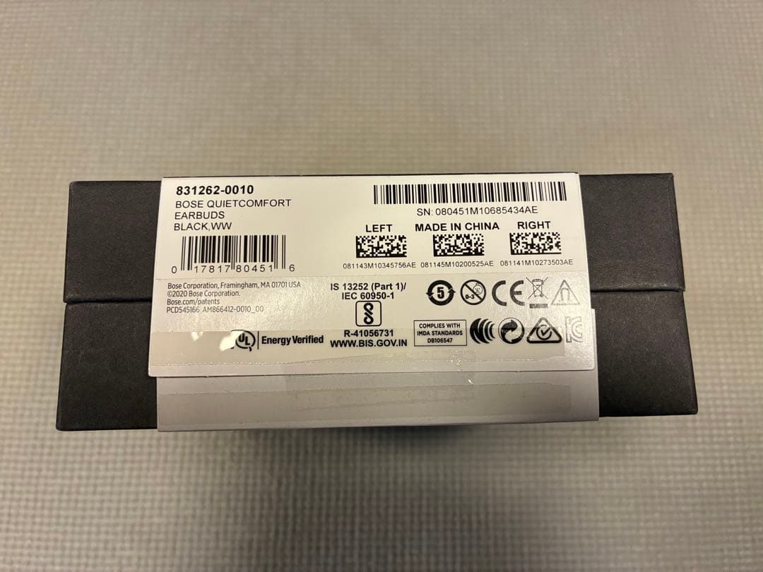 【美品】＜BOSE＞QUIET COMFORT EARBUDS ブラック