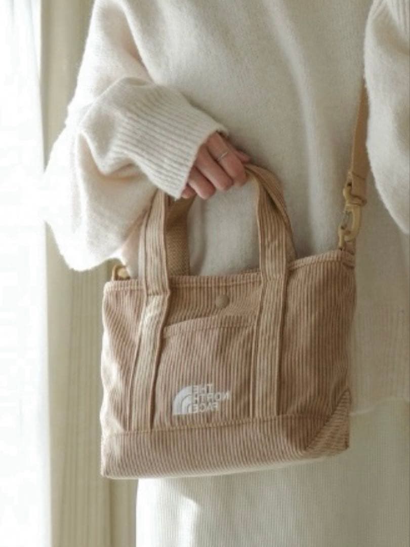 THE NORTH FACE コーデュロイ トートバッグ ショルダー ベージュ