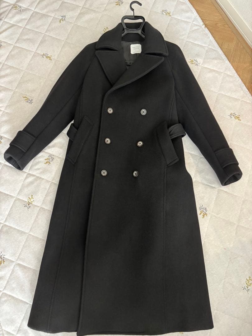 UNITED TOKYO ダブルブレストチェスターコート ブラック サイズ1