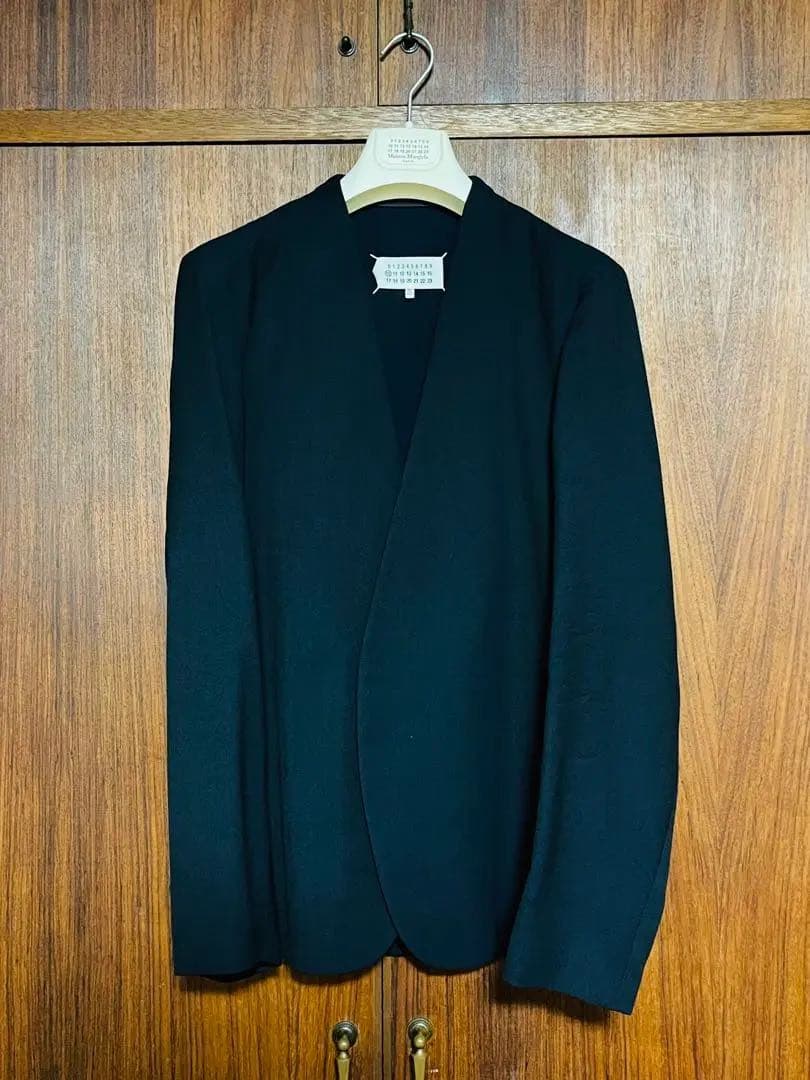 ノーカラージャケット ネイビー Sサイズ 44