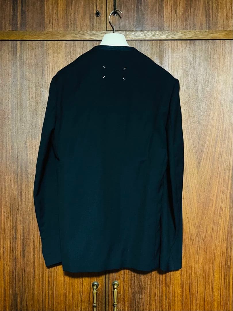 ノーカラージャケット ネイビー Sサイズ 44