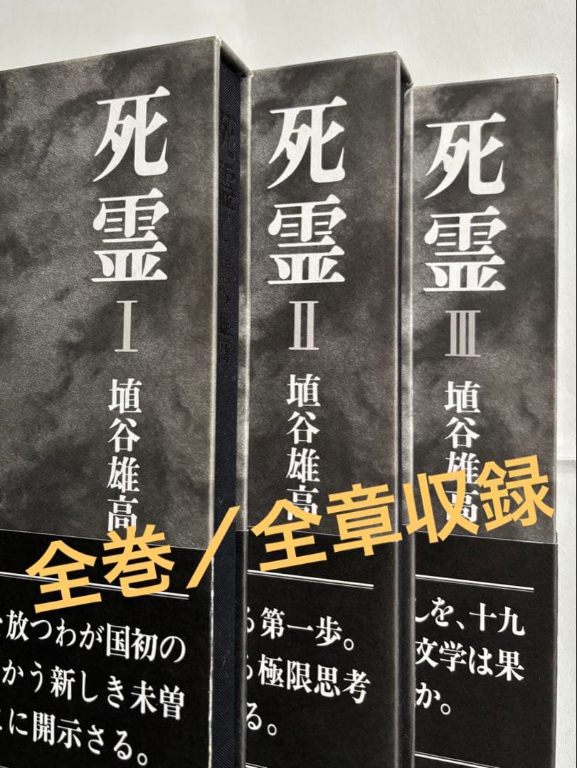 『死霊（しれい）』Ⅰ.Ⅱ.Ⅲ（全3巻／全9章すべて収録） 埴谷雄高 著　講談社