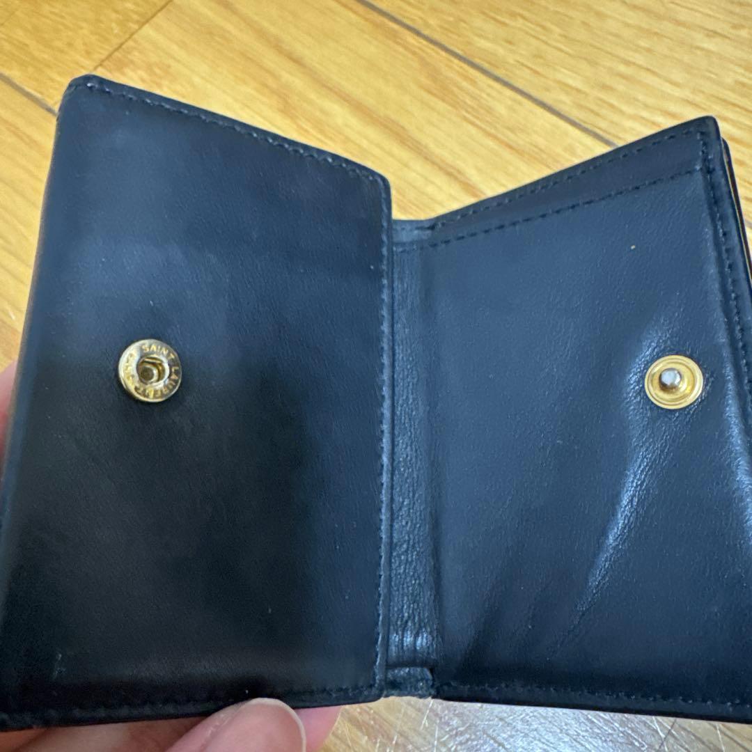 SAINT LAURENT サンローラン ミニ財布 2つ折り ブラック