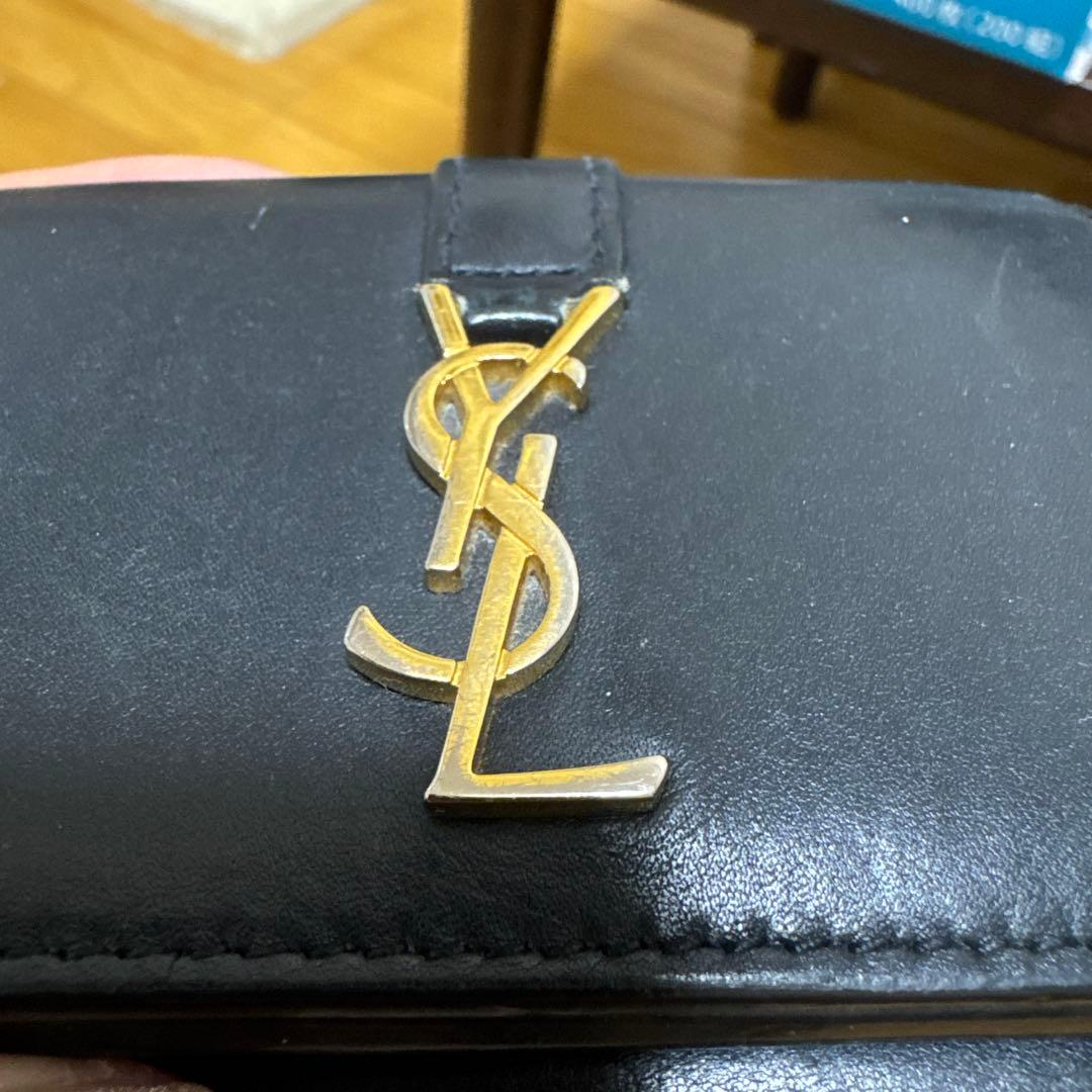 SAINT LAURENT サンローラン ミニ財布 2つ折り ブラック