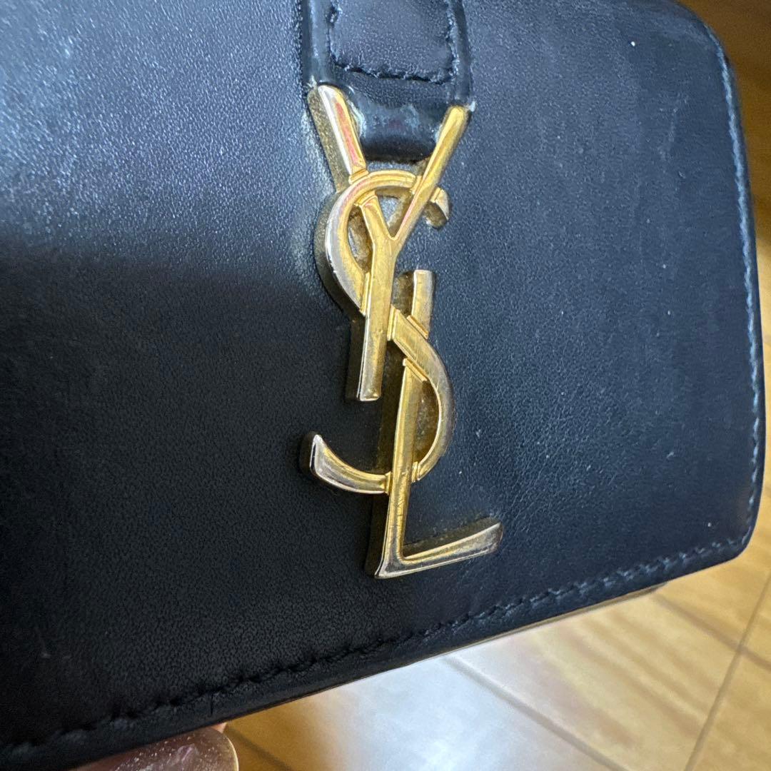 SAINT LAURENT サンローラン ミニ財布 2つ折り ブラック