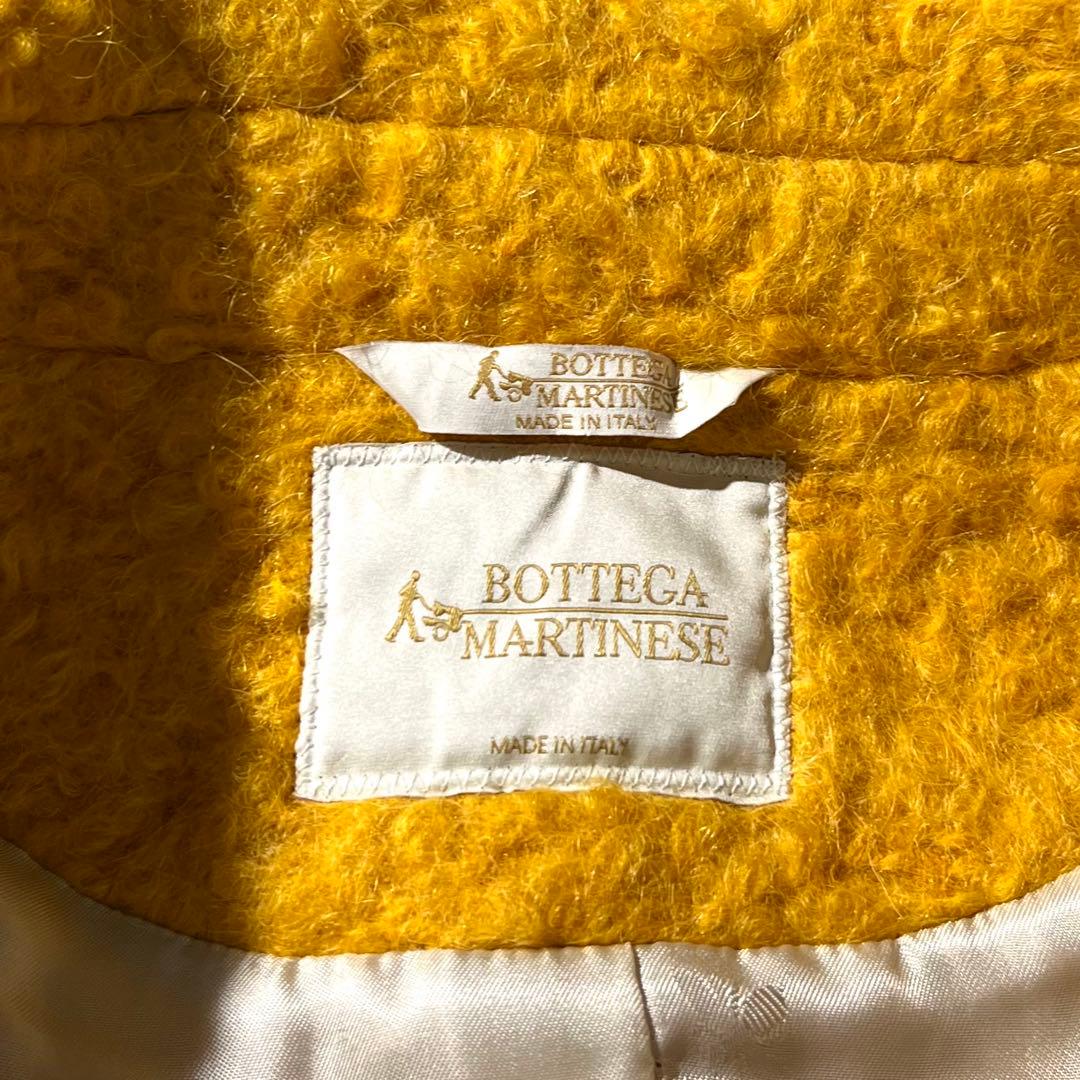 現行に近い✨ ボッテガマルティネーゼ ボアコート 女優襟 アルパカ素材 イエロー