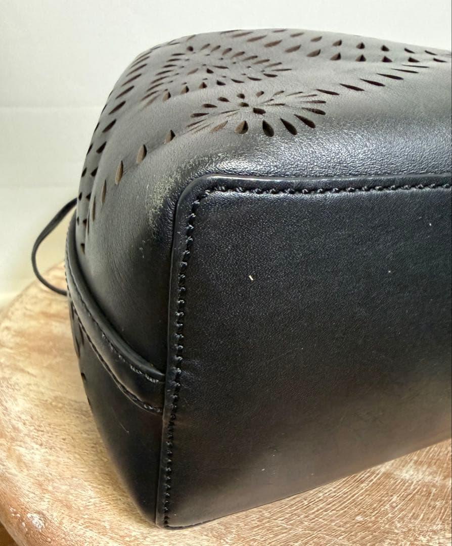 ポロラルフローレン カットワーク ネイティブ柄巾着ショルダーバッグ