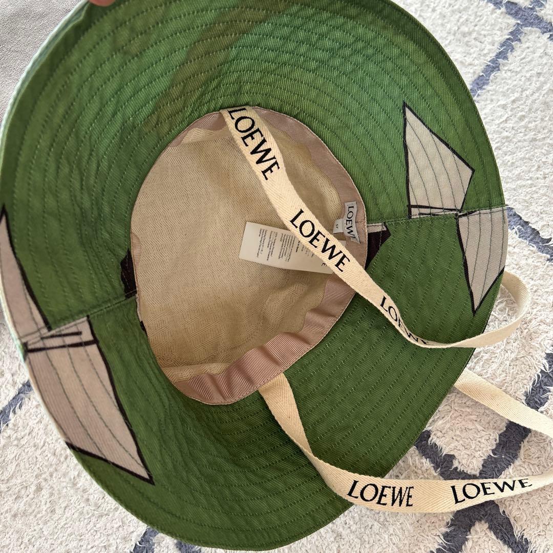 LOEWE ロエベ　フィッシャーマンハットキャンバス　リーフ柄