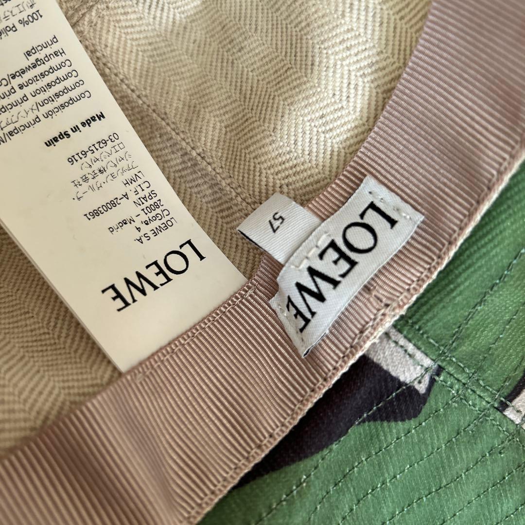 LOEWE ロエベ　フィッシャーマンハットキャンバス　リーフ柄