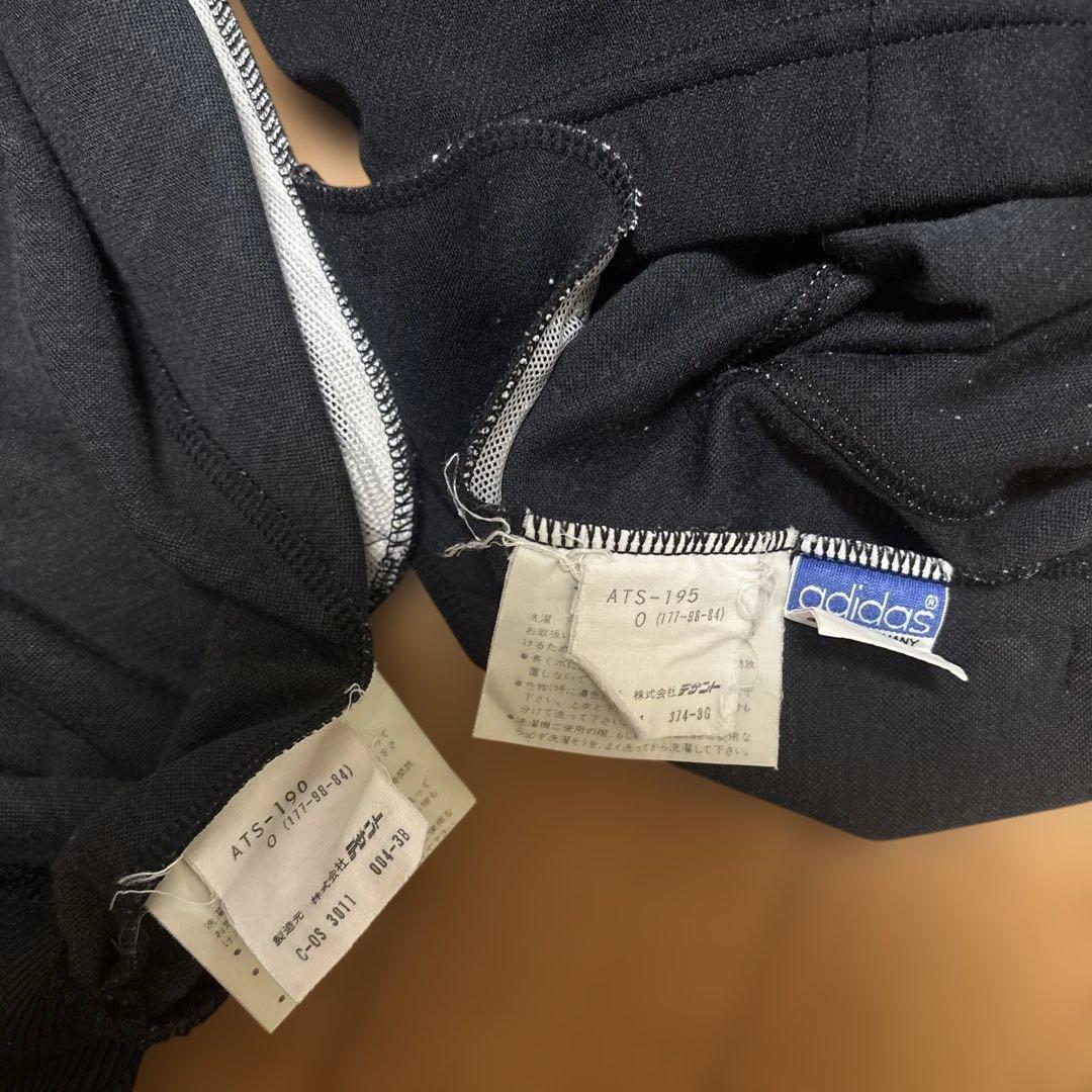 adidas ジャージ上下セット 黒　西ドイツ　デサント