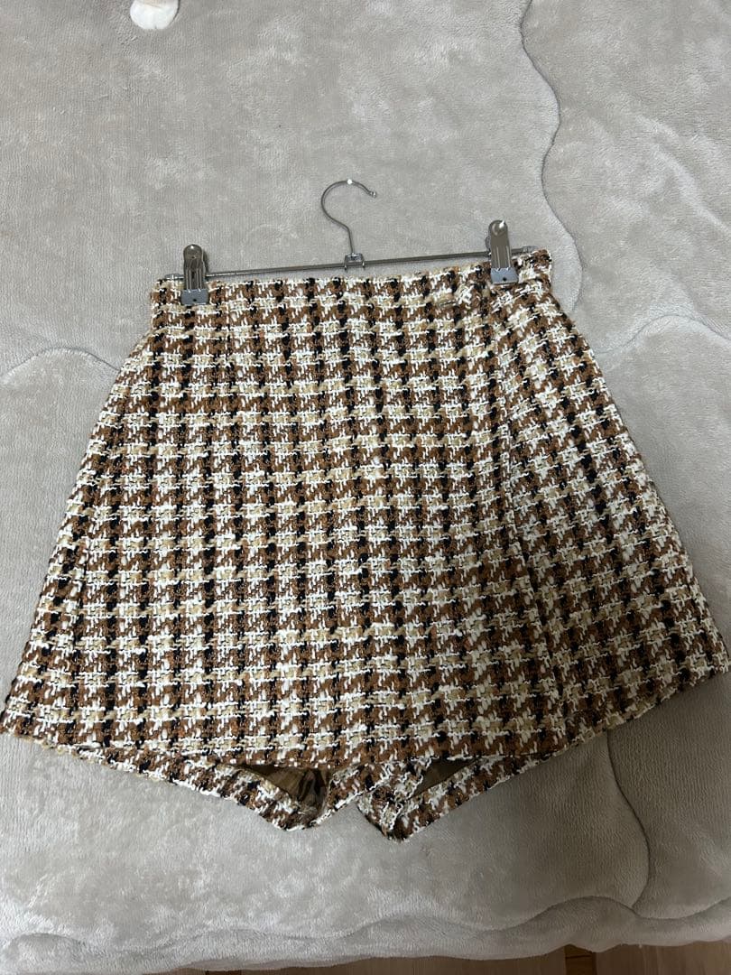 sheller Lady tweed wrap culottes ベージュ M