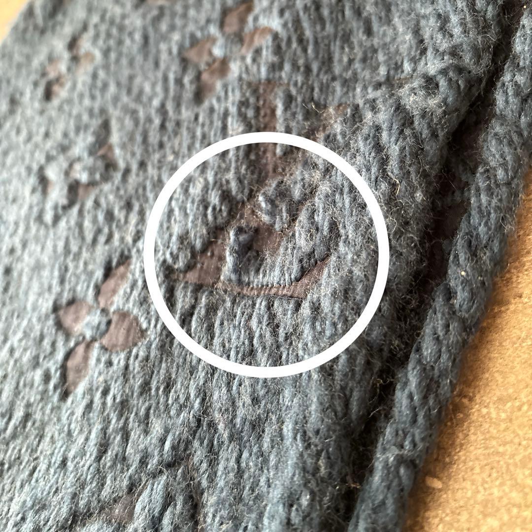 LOUIS VUITTON ダークブルー ネイビー　マフラー