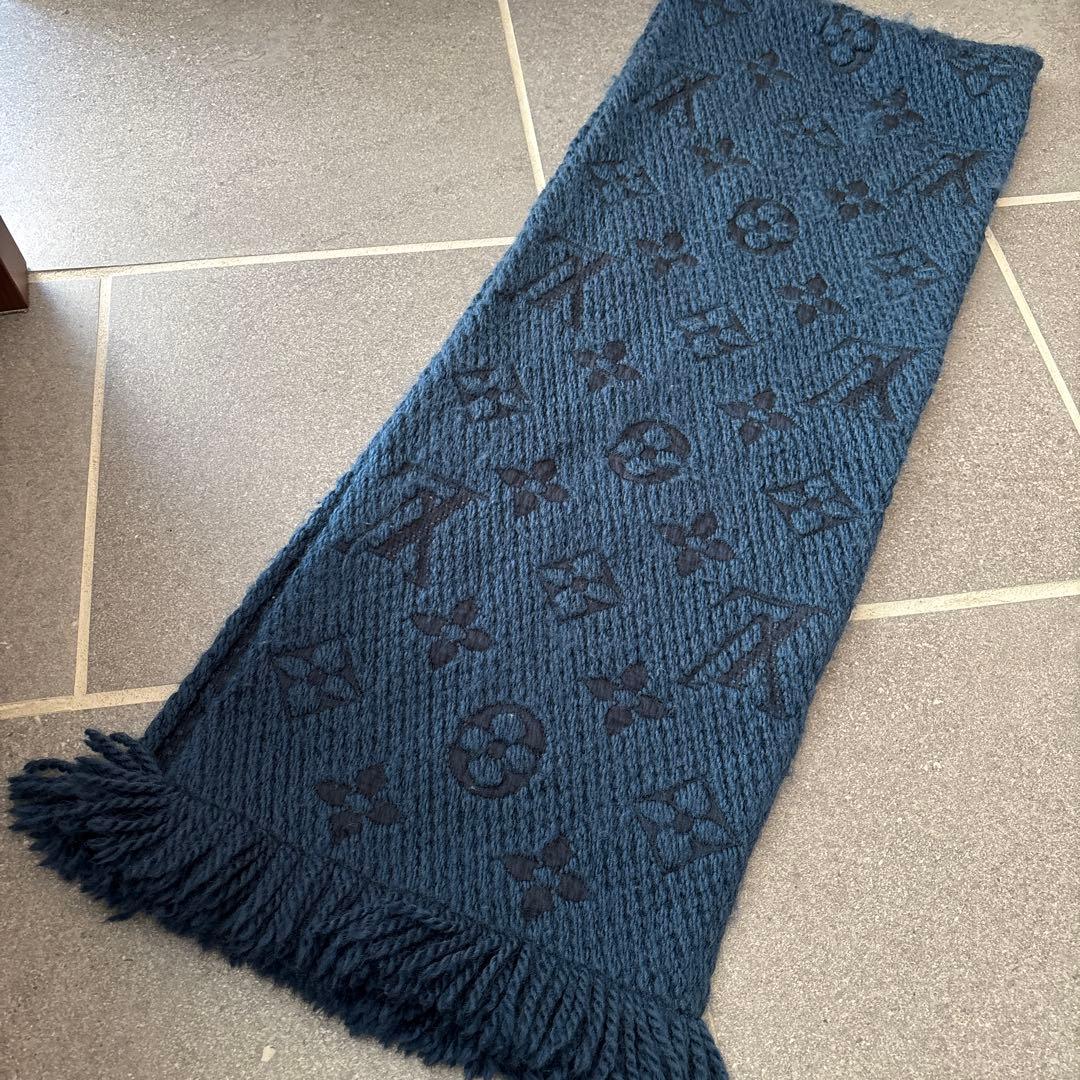 LOUIS VUITTON ダークブルー ネイビー　マフラー
