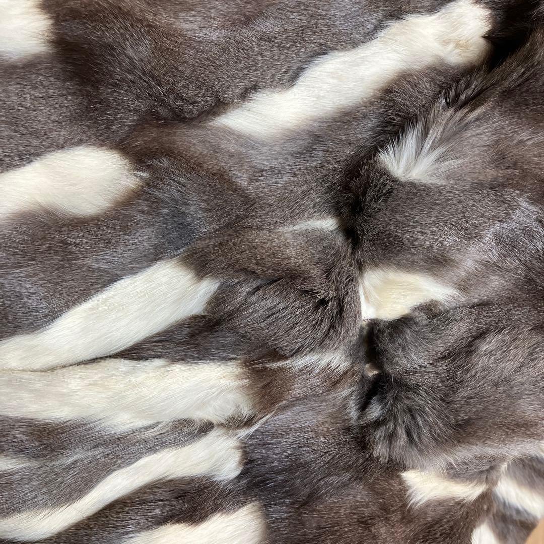 271　ロシアリス　毛皮　リバーシブル　シルク　コート　ライナー　リアルファー