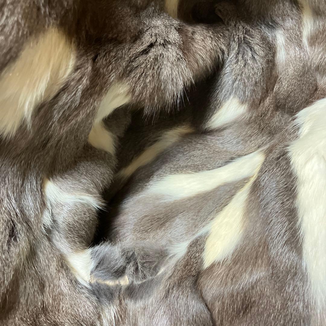 271　ロシアリス　毛皮　リバーシブル　シルク　コート　ライナー　リアルファー