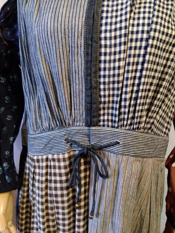 c*o様 【新品】４５R　パッチワーク長袖ロングワンピース　サイズL　玉手箱　日