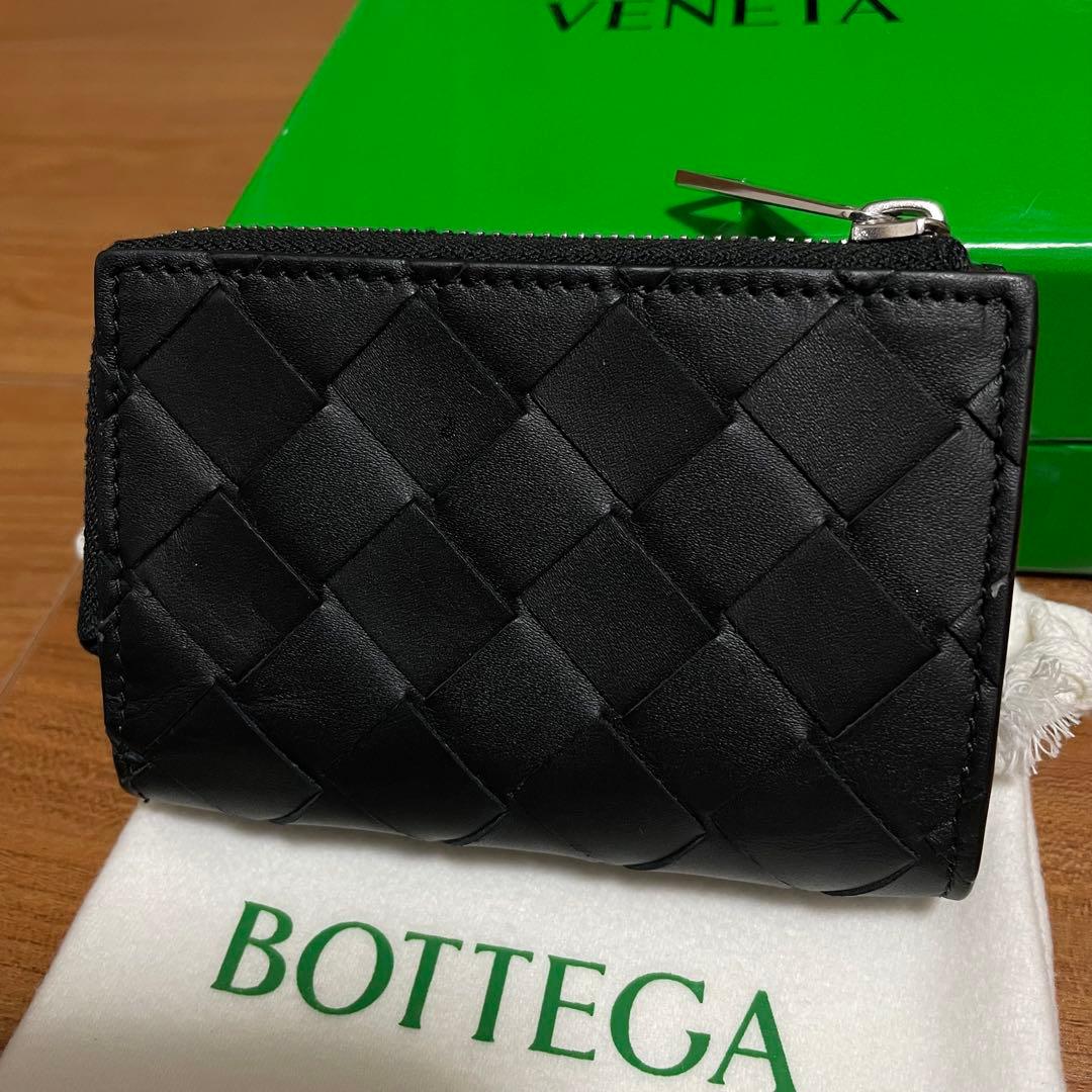 未使用展示品　BOTTEGA VENETA 三つ折り　財布　ブラック