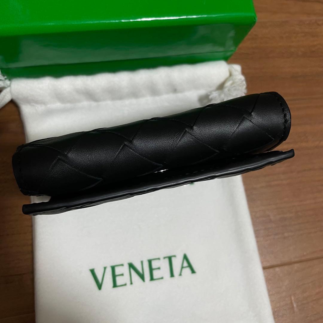 未使用展示品　BOTTEGA VENETA 三つ折り　財布　ブラック