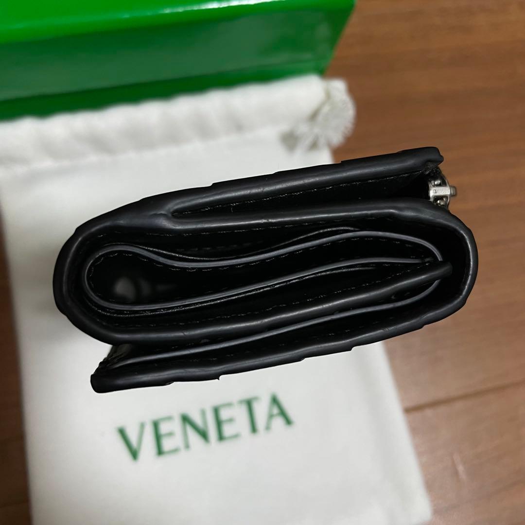 未使用展示品　BOTTEGA VENETA 三つ折り　財布　ブラック