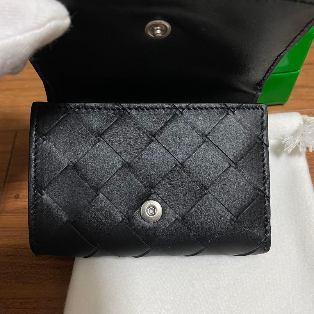 未使用展示品　BOTTEGA VENETA 三つ折り　財布　ブラック