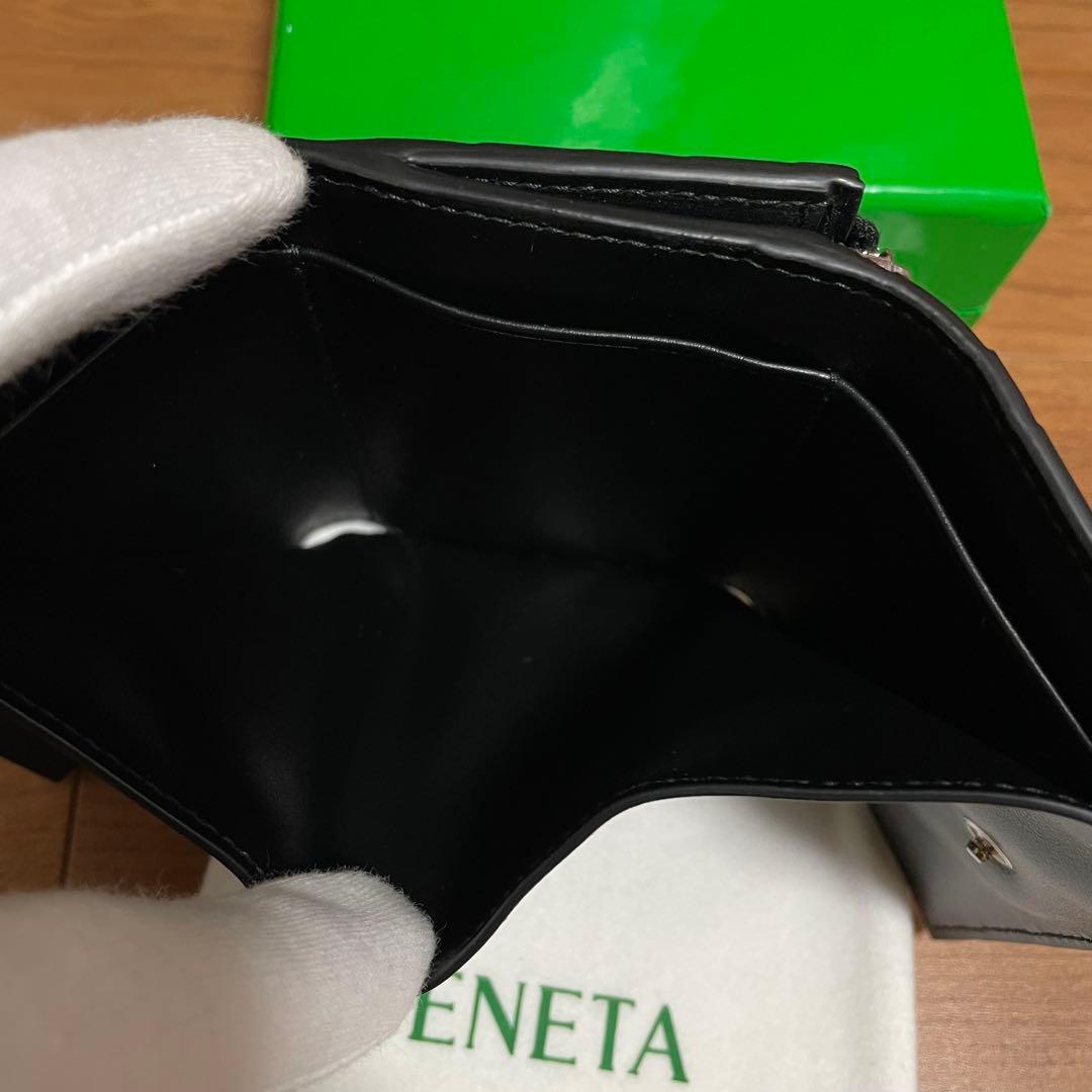 未使用展示品　BOTTEGA VENETA 三つ折り　財布　ブラック
