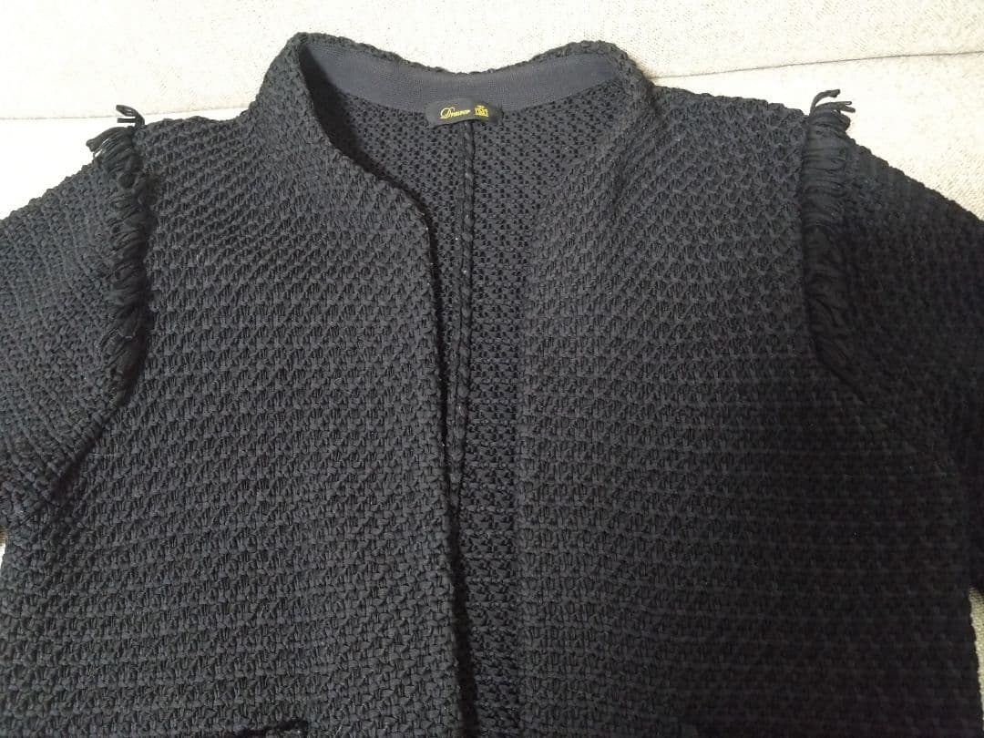 Drawer　ノーカラー　ジャケット　ニットツイード　秋冬