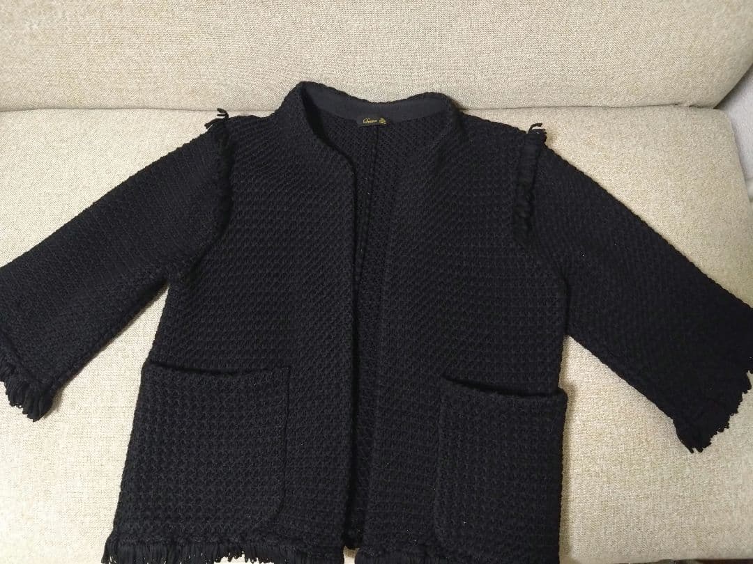 Drawer　ノーカラー　ジャケット　ニットツイード　秋冬