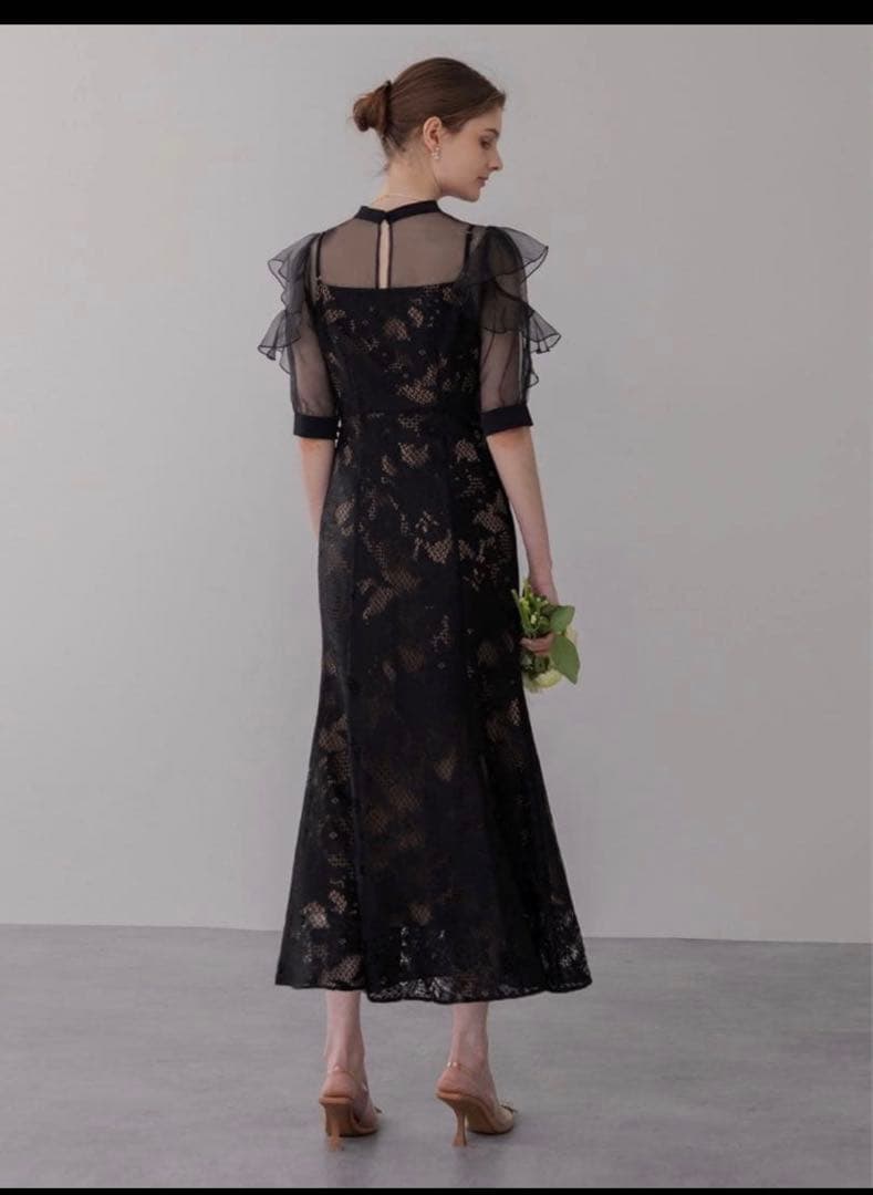 フリルボレロバックリボン花柄マーメイドドレス結婚式パーティー二次会デート成人式