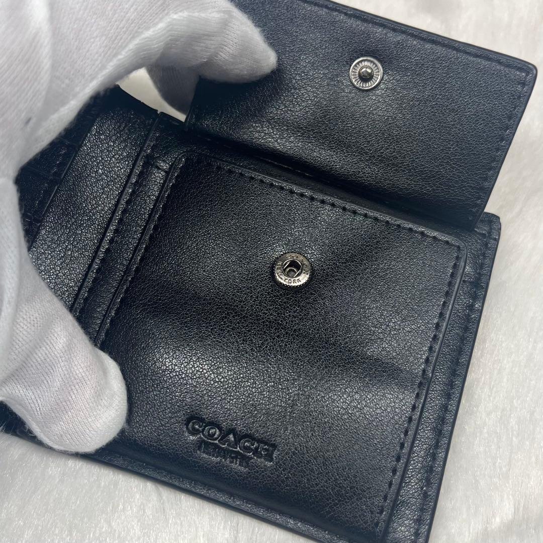 【超美品】COACH ブラック 二つ折り財布