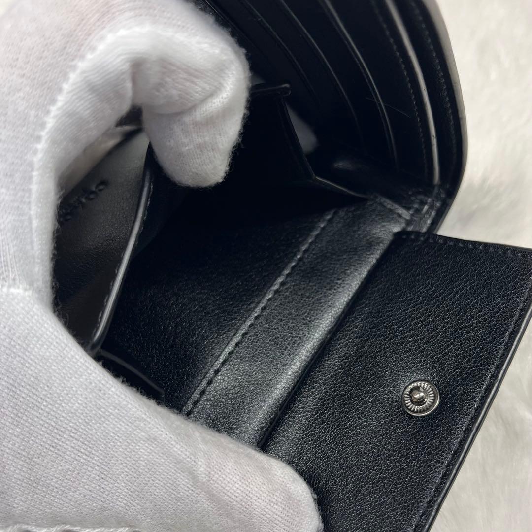 【超美品】COACH ブラック 二つ折り財布