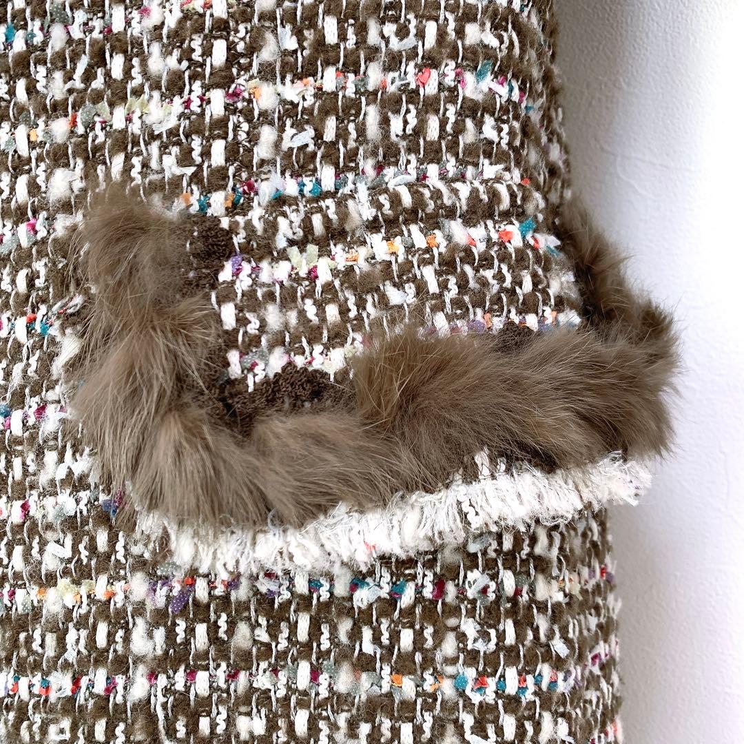 【美品✨】定価20万❤️エポカ✨サイズ40✨ラビットファー✨ロングコート✨日本製