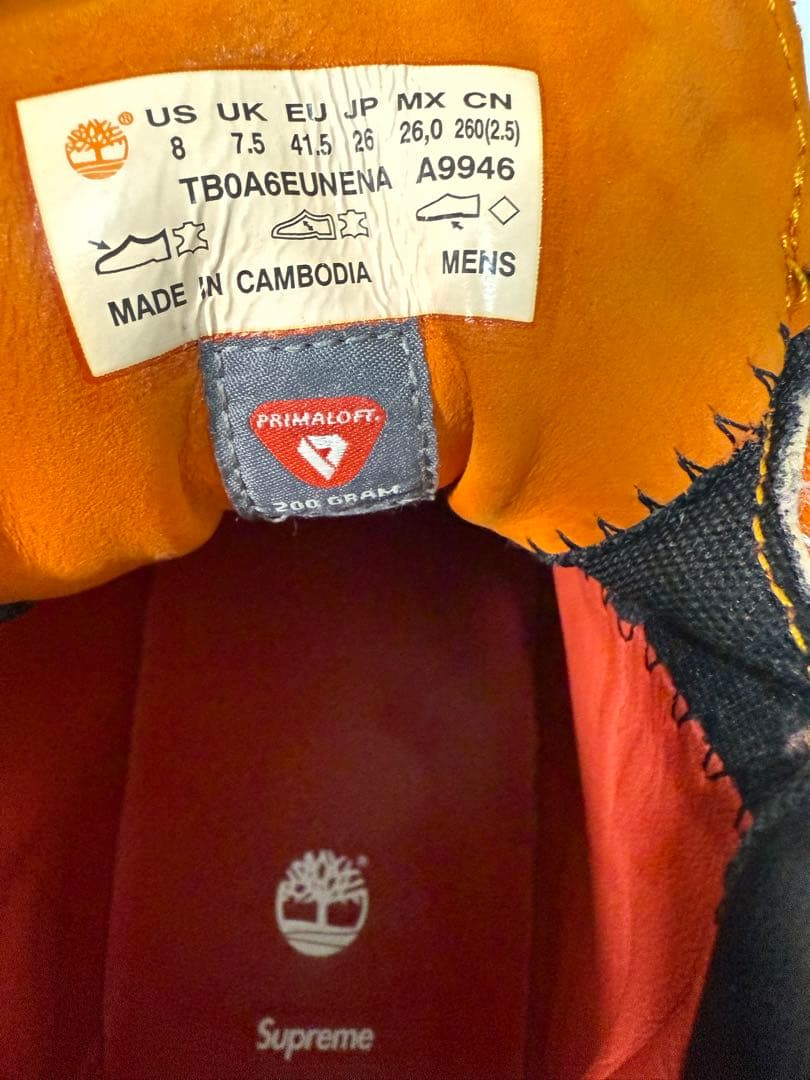 靴 Supreme x Timberland Field Boots 26cm