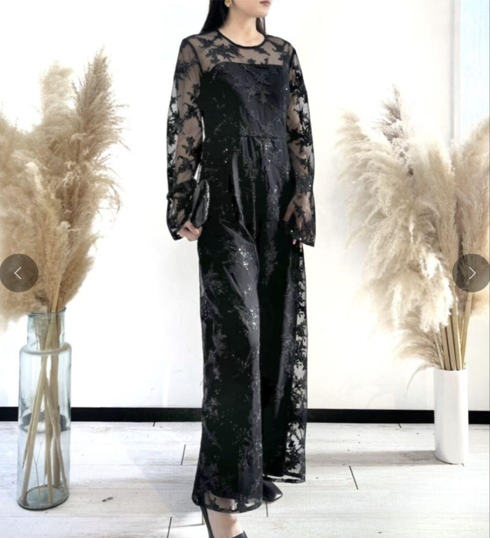 Ameri　SPANGLE LACE ROMPERS