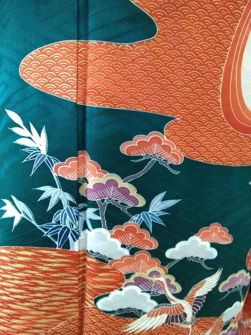 超お買得】振袖フルセット、正絹振袖成人式、重ね衿帯揚げ帯締め、西陣袋帯落款