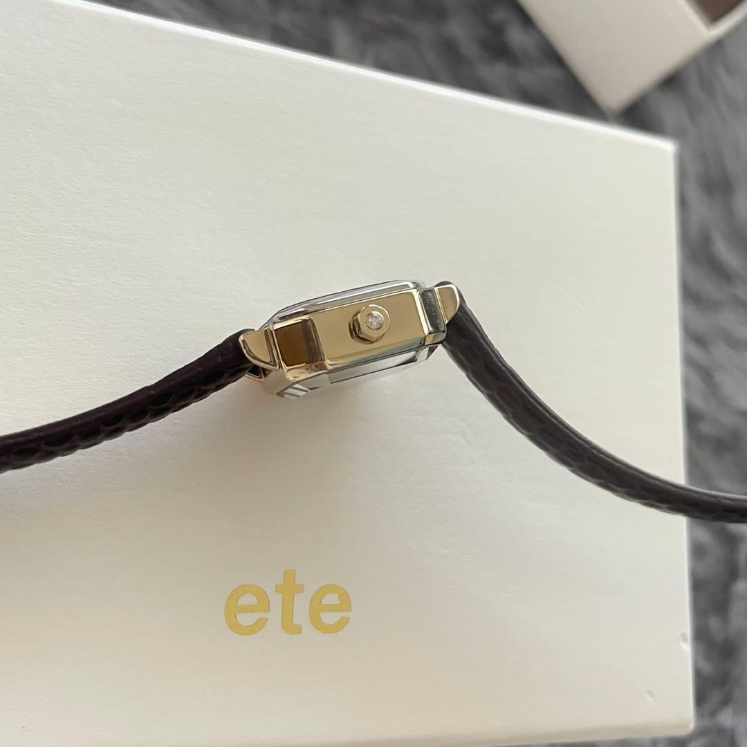 ete ウォッチ オクタゴンフェイス ダイヤモンド 時計 美品
