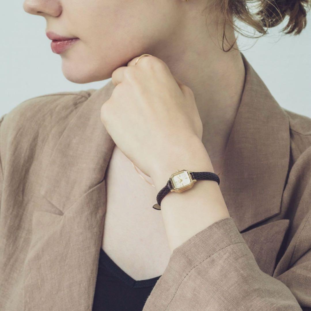 ete ウォッチ オクタゴンフェイス ダイヤモンド 時計 美品