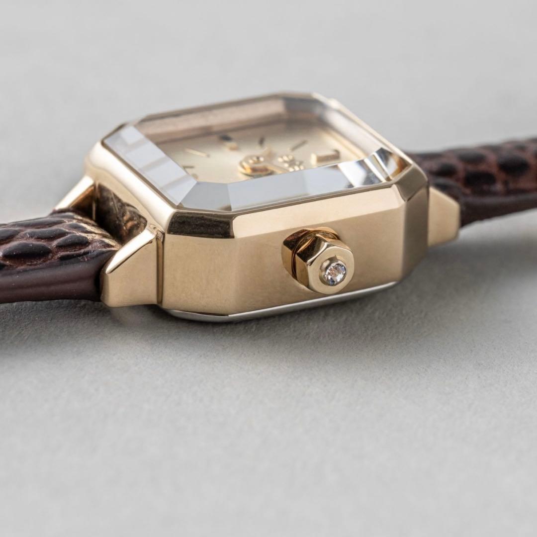 ete ウォッチ オクタゴンフェイス ダイヤモンド 時計 美品