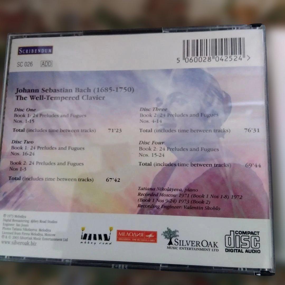 タチャーナ　ニコライエワ　バッハ平均律全集4CD　輸入盤