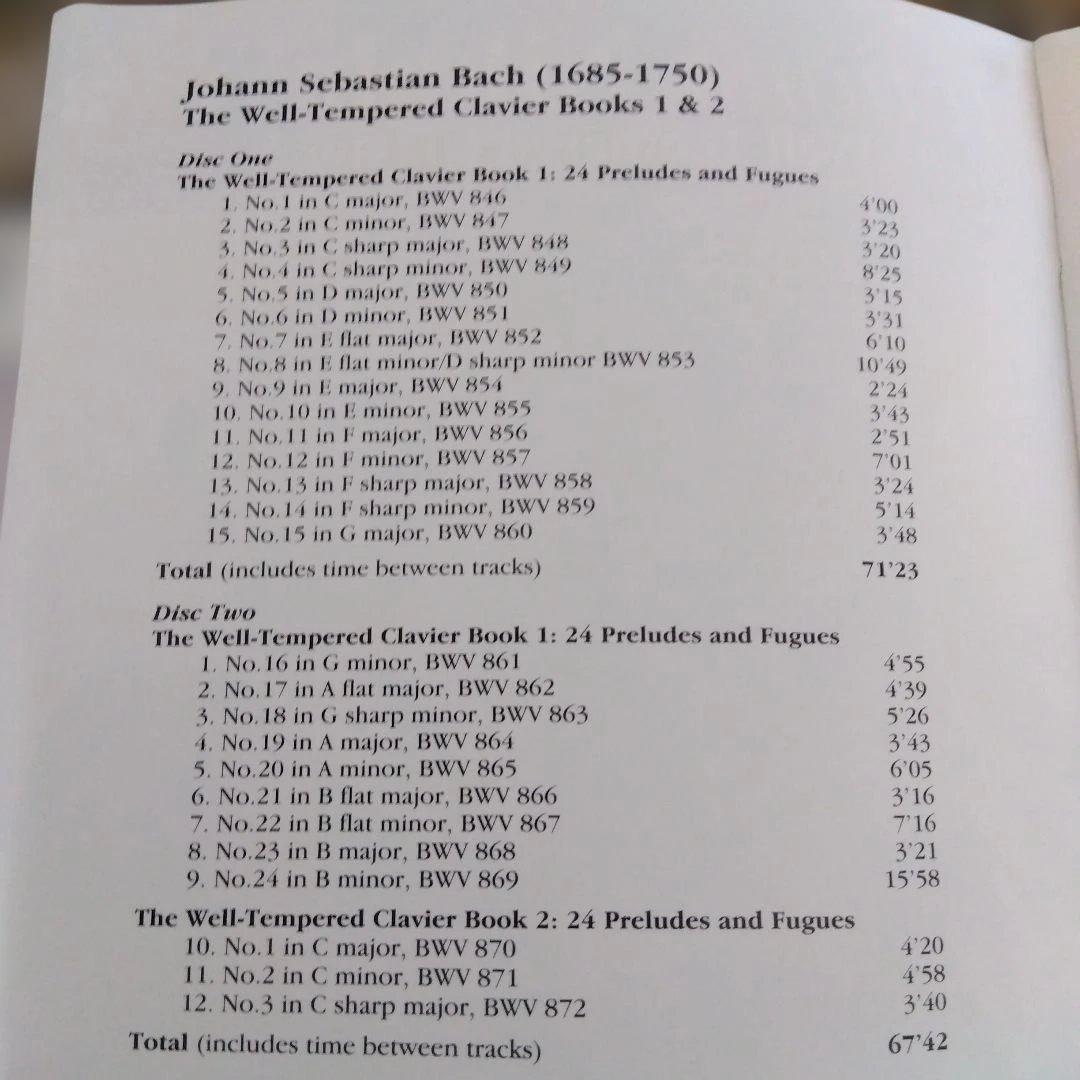 タチャーナ　ニコライエワ　バッハ平均律全集4CD　輸入盤