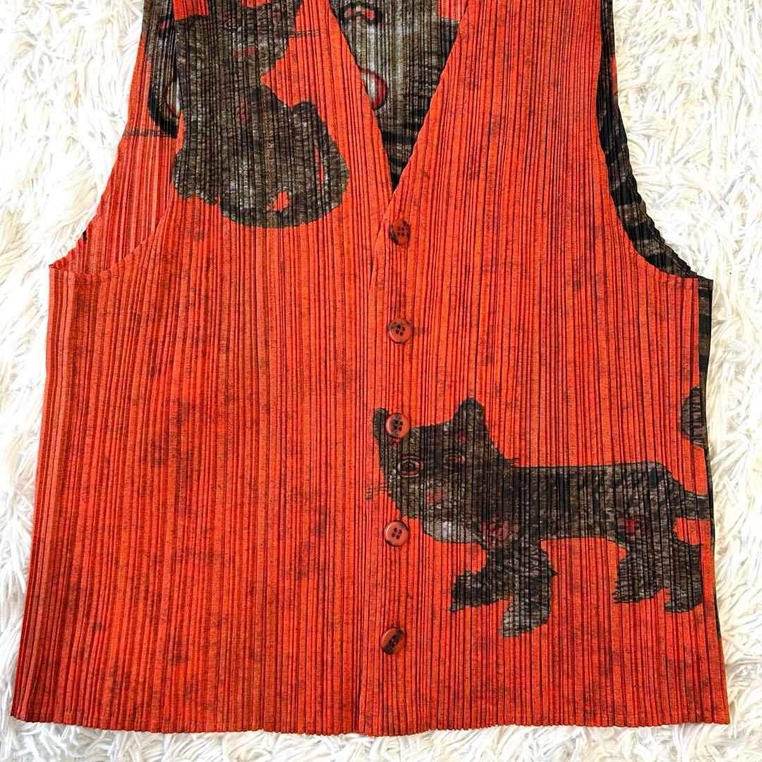 希少✨プリーツプリーズ タイガーキャット Tiger Cat ベスト ジレ