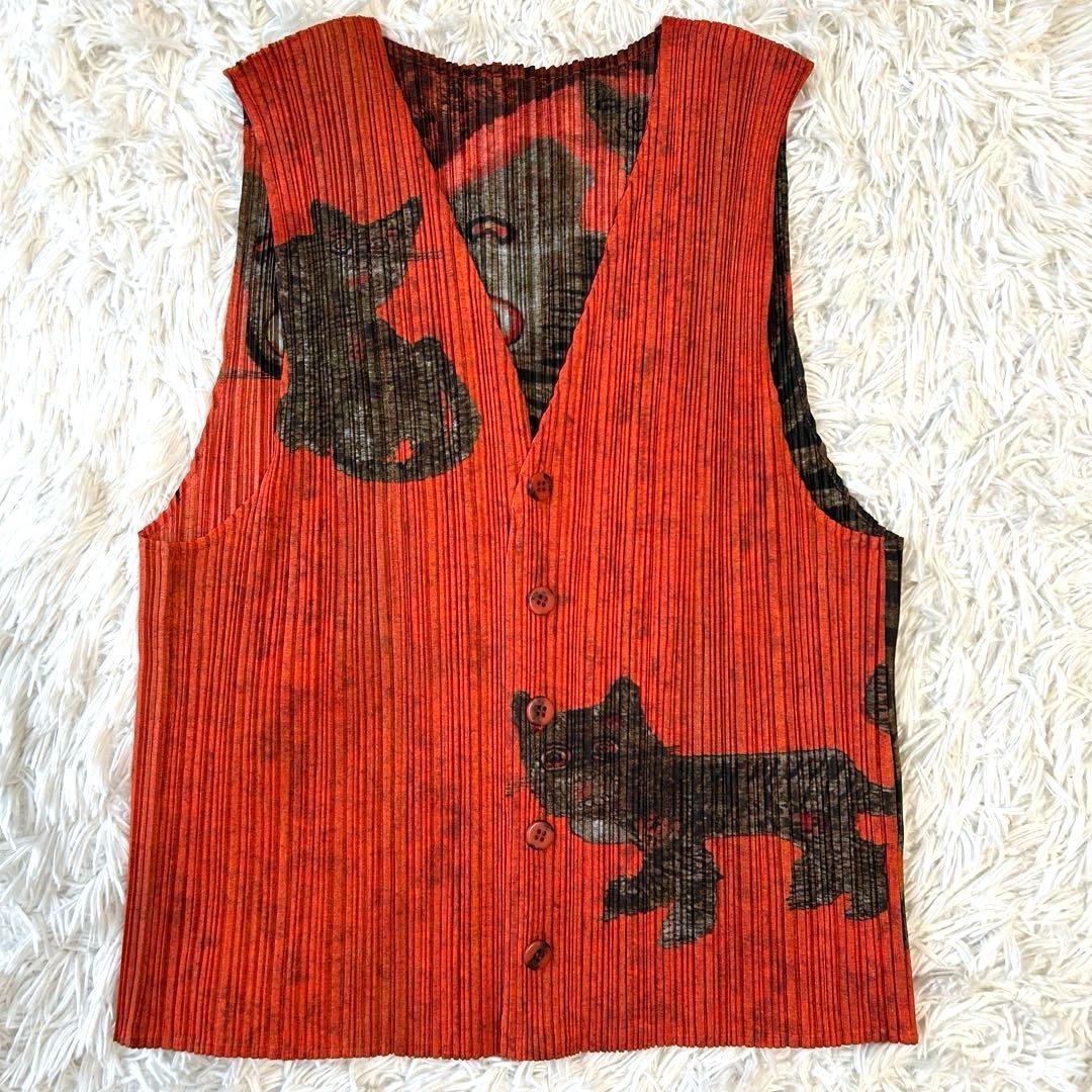 希少✨プリーツプリーズ タイガーキャット Tiger Cat ベスト ジレ