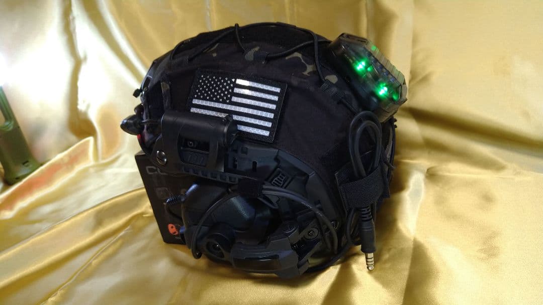 即使用可能EARMOR.M32PLUS他サバゲーブラック仕様ヘルメット★未使用品