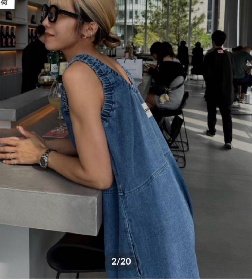 完売商品⭐︎MOKA tag denim coveralls デニムオールインワン