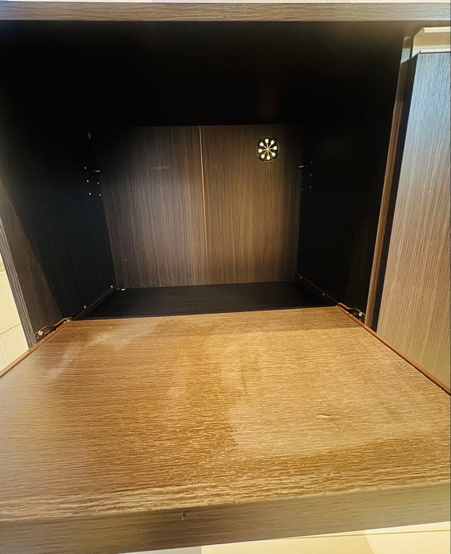 ニトリ レンジ台 キッチン収納 ダークブラウン （8890770）