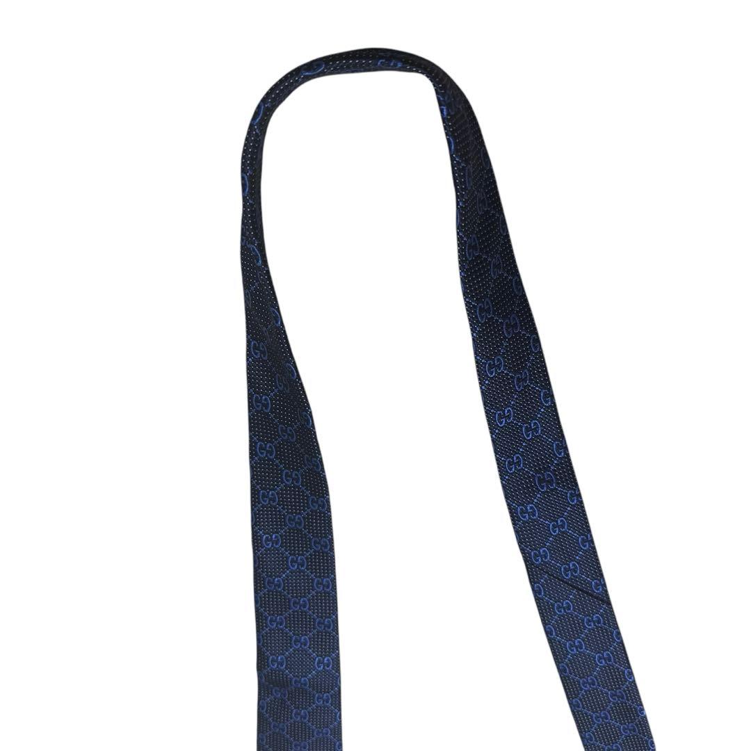 【美品】GUCCI グッチ　ネクタイ GG柄 蜂 ブラック現行タグ