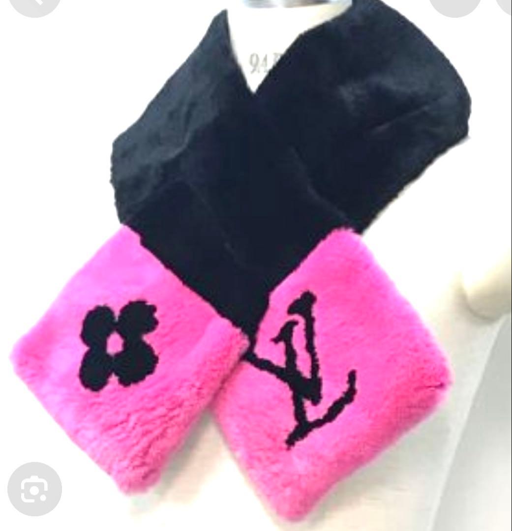 【極美品】ルイヴィトンエシャルプインザシティー ビーバー ファーマフラー 箱付き